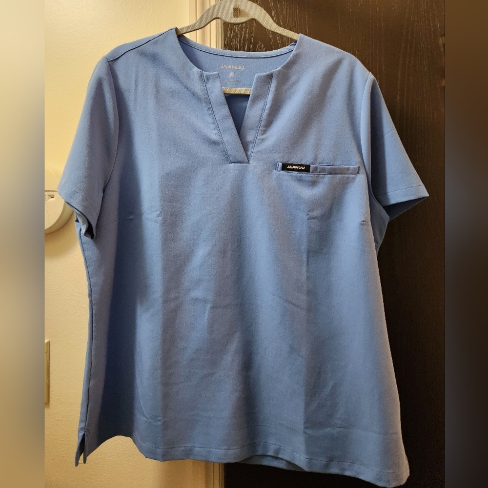 Jaanuu Women's Ceil Blue Andra Scrub Top